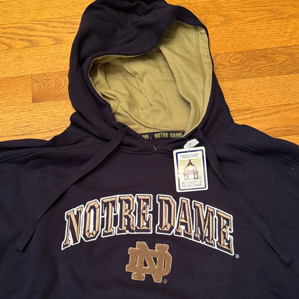 XL Notre Dame Navy Hoodie Officially Licensed purchased from campus bookstore - Picture 3 of 7